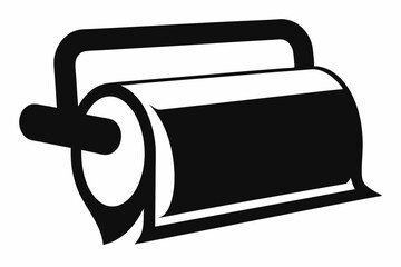 Tissue Roll Holder Silhouette Vector Illustration