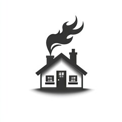 House fire smoke chimney home safety graphic