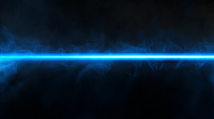 Long horizontal blue lightsaber vector on transparent  background
