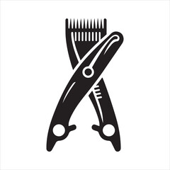 Electric Hair Clipper Silhouette for Barber and Grooming