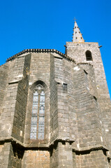 Eglise en pierres de lave, Portiragnes, 34, Herault, France