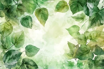 Watercolor Hand Drawn Frame with Vibrant Artistic Elements