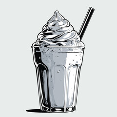 milk shake vector for design needs 