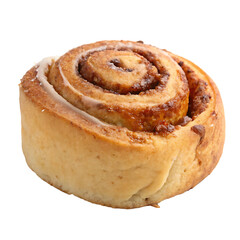 Fototapeta premium Cinnamon roll isolated on a transparent background
