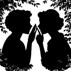 two person telling a secret