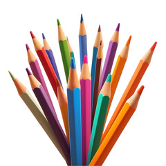 Fototapeta premium Colorful Pencils: A Vibrant Array of Art Supplies