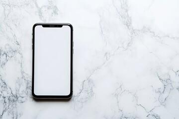 Modern smartphone on marble surface