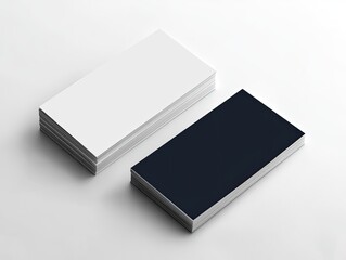 Sophisticated Business Card Mockup Displaying Clean Design for Corporate Identity and Marketing Collateral Solutions