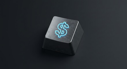 Metallic Dollar Key: AI-Generated Finance Concept