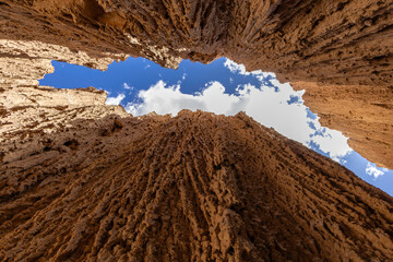 Views from inside various slot canyons in Cathedral Gorge State Park in Nevada