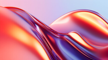 Obraz premium A purple and red wave with a shiny, metallic texture