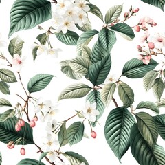 Seamless tropical leaf design contemporary decor nature inspired elegant home environment aesthetic viewpoint