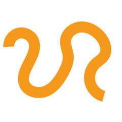 Line art organic shape element Abstract vector soft colorful illustration