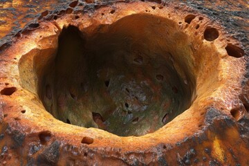 Hollowed-out rock,  organic texture