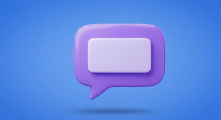 Fototapeta premium Purple speech bubble design element