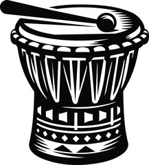 Dunun Drum Silhouette