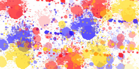 Rainbow Watercolor Background. watercolor scribble texture. Background with colorful Vibrant Watercolor Splash Pattern with Seamless. Ink and paint splash pattern on a white background.