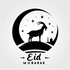 Goat silhouette design Eid Mubarak simple.goat silhouette 2 Eid UL adha 