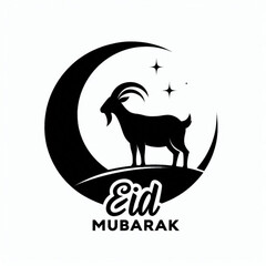 Goat silhouette design Eid Mubarak simple.goat silhouette 2 Eid UL adha 
