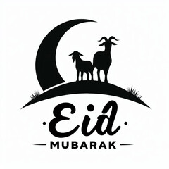 Goat silhouette design Eid Mubarak simple.goat silhouette 2 Eid UL adha 