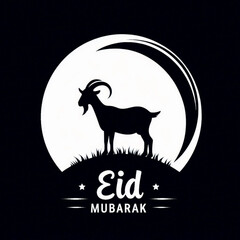 Goat silhouette design Eid Mubarak simple.goat silhouette 2 Eid UL adha 