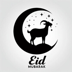 Goat silhouette design Eid Mubarak simple.goat silhouette 2 Eid UL adha 