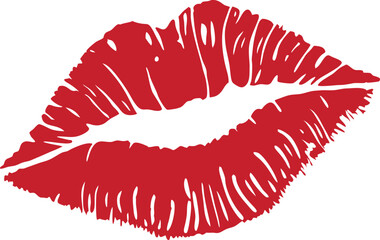 Kiss. Female lips. Vector 