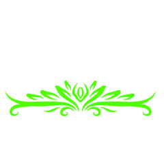 Radiant Green Decorative Element Against Striking Black Backdrop