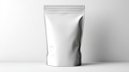 Minimalist Matte Coffee Bag Mockup on Isolated White Background