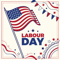 Fototapeta premium International Labor Day, Labour day, May 1st, Social Media Post design