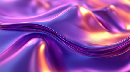 Purple background with dynamic, colorful lights, abstract visuals, lighting effects, and modern design, 3D render.