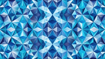 A mesmerizing geometric pattern showcasing sharp, angular shapes in various shades of blue, creating a sense of visual tension and dynamism , modern wallpaper, contemporary design