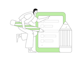 Communicate with consultants flat vector character concept operation hand drawn illustration
