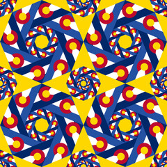 colorado flag octagon pattern. geometric background for decoration. vector illustration