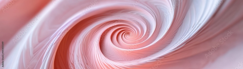 Aufkleber Abstract Geometric Spiral with Pink and White Texture Background Illusion Pattern Art Backdrop Wallpaper Swirl Curves Dynamic Design Element Decorative Ornaments