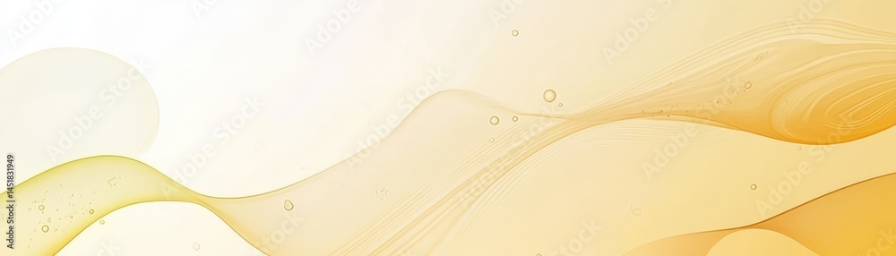Poster Abstract Gold Wave Background with Gradient Curves and Light Golden Circle Elements Creates an Elegant and Dynamic Modern Pattern for Trendy Graphic Design and Illustration