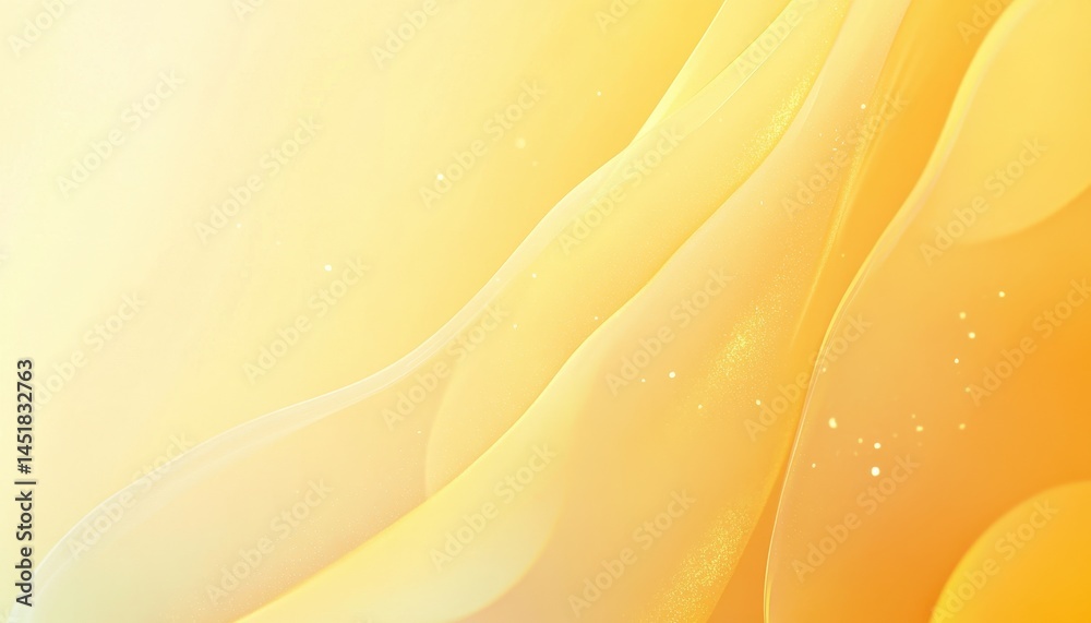 Poster Abstract Golden Waves Background with Smooth Gradient Texture and Elegant Light Effects for Modern Design