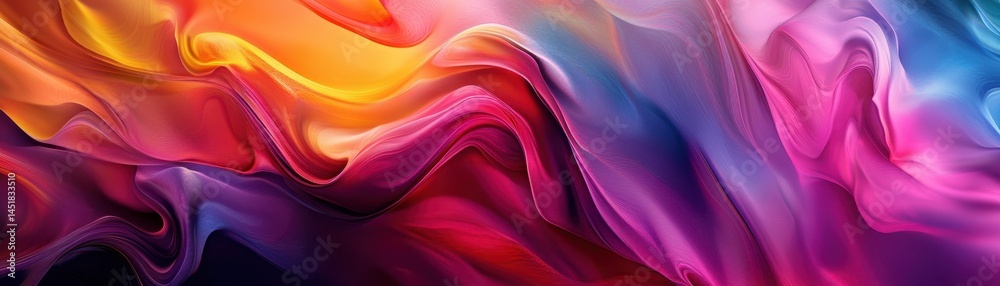 Poster abstract gradient waves background in shades of red purple yellow and blue seamless texture design w