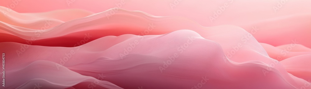 Poster Abstract Pink Wavy Texture Background with Smooth Gradients and Soft Light a Modern Design for Creative Artworks and Digital Displays