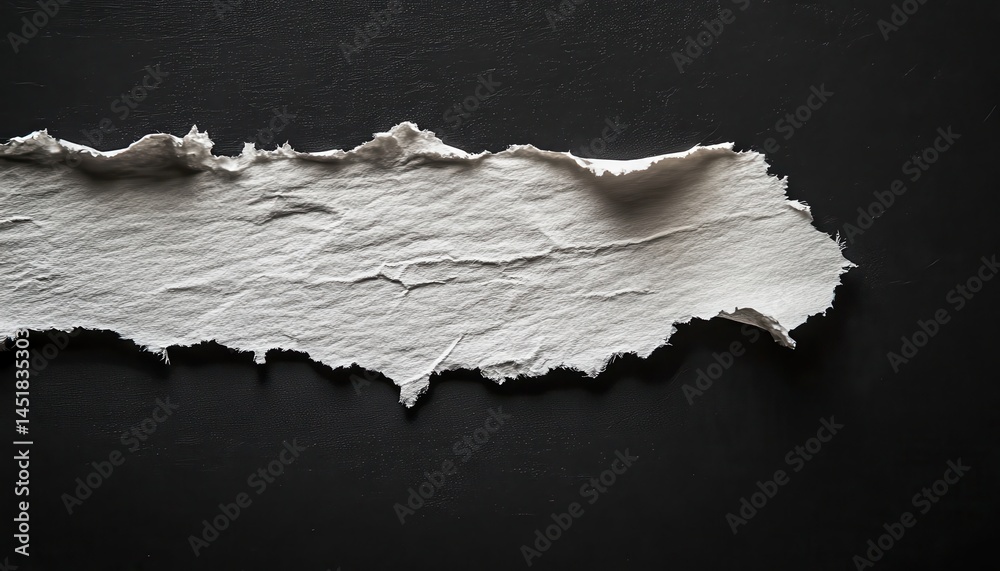 Poster Abstract Rough Gray Paper Texture on Dark Background with Macro Details and Decorative Elements in Horizontal Orientation Showing Art and Design