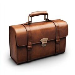Classic brown leather briefcase