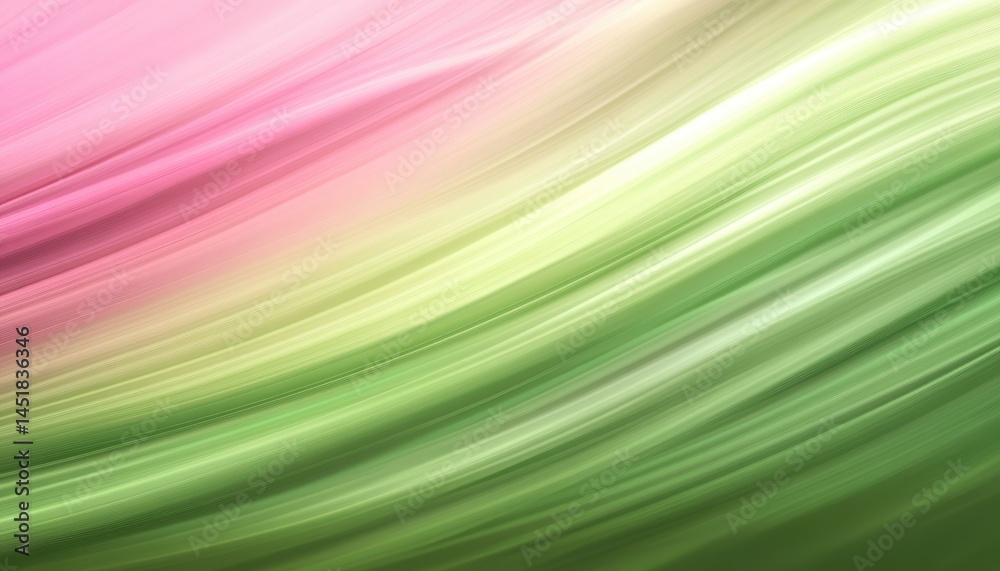 Poster Abstract Wavy Background with Pink Green Gradient Lines and Smooth Texture for Modern Design Projects