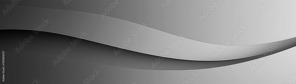 Poster Abstract Wavy Gray Background Texture with Curved Lines and Smooth Gradient in Modern Design for Wallpaper and Web Design with Elegant Geometric Shapes