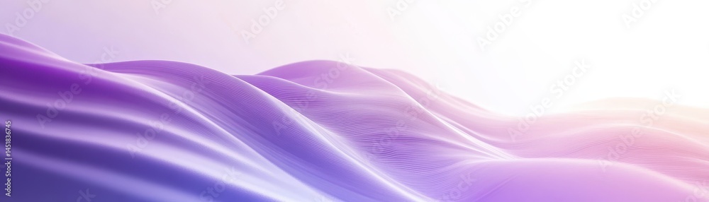 Poster Abstract Wavy Purple and Violet Gradient Background Texture Design Featuring Smooth Lines and Modern Digital Style for Creative Backdrop Presentation and Art Element