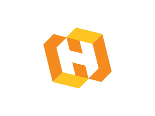 abstract h letter logo - h logo