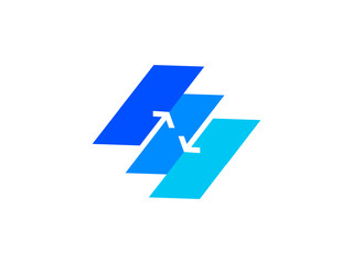 trading logo with arrow - exchange logo