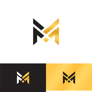 letter M MFS FS logo design monogram illustrator, vector logo geometric modern alphabet font overlap style. calligraphy designs for logo, Poster, Invitation, etc.
