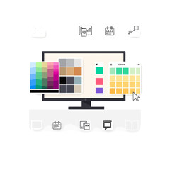 Digital Workspace: A contemporary display showcases the seamless integration of applications and features. A symphony of digital tools unfolds.