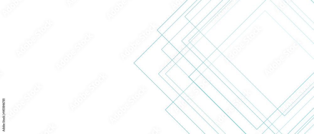 Poster Abstract minimalist geometric background with diagonal lines in soft pastel cyan on a clean white canvas. Modern airy tech-inspired aesthetic. Ideal for UI backgrounds, presentations.