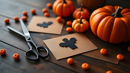 Halloween Crafts- Pumpkins, Cards, and Scissors